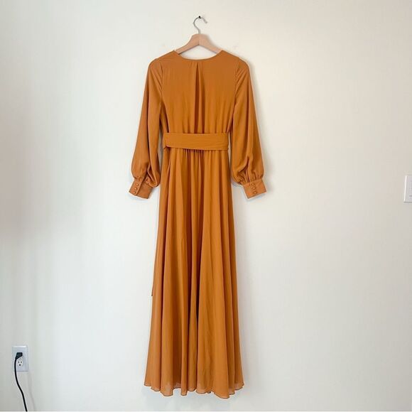 Jessakae Collection Marigold Long Maxi Dress Size Small Chiffon - Picture 8 of 10